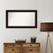 Coffee Bean Brown Non-Beveled Custom Framed Bathroom Vanity Wall Mirror